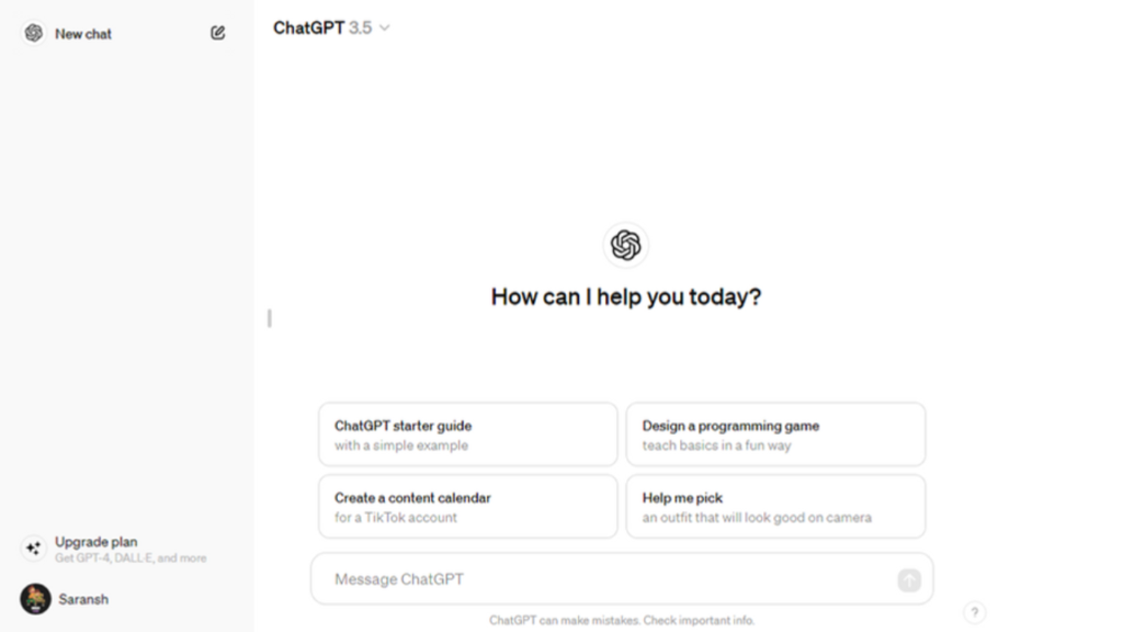 chatgpt website via google chrome