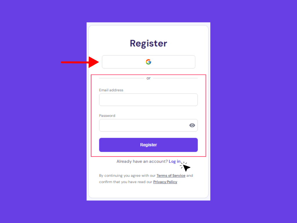 hostinger create an account